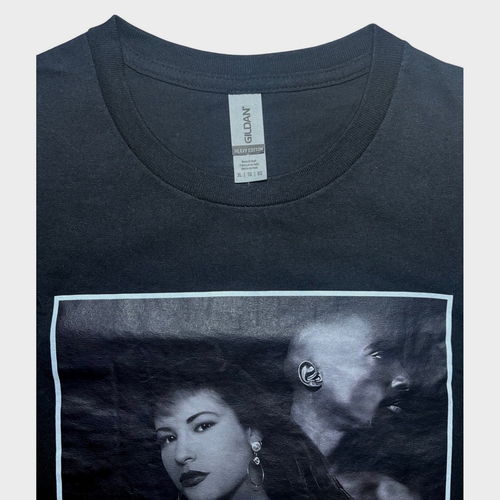 NWOT Selena & TuPac Streetwear Graphic T-Shirt Black Womens Size XL - Picture 2 of 6